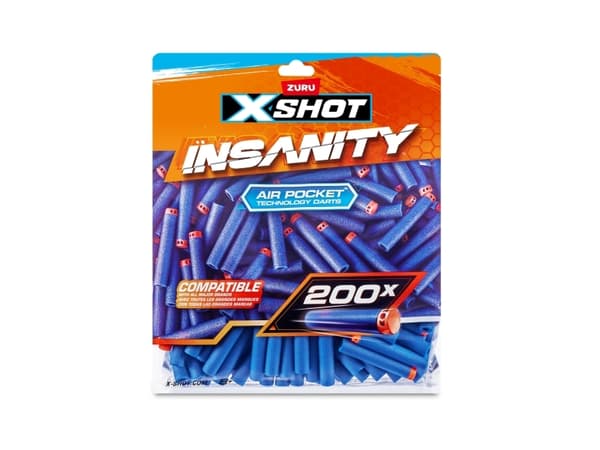 XSHOT 36624, Påfyll, 8 år, 200 stykker, Flerfarget