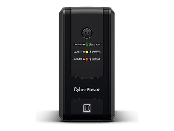 CyberPower UT Utility UT800EIG - UPS - AC 230 V - 450 watt - 800 VA - enkeltfase - Ethernet, USB - utgangskontakter: 4 - svart