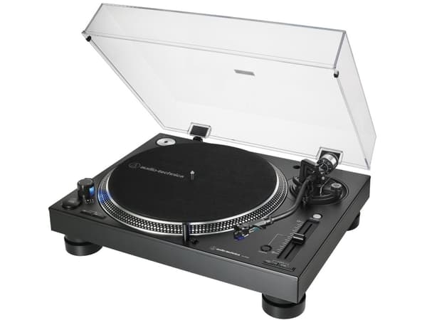 Audio-Technica AT-LP140XP, Suoraveto-DJ-levysoitin, 33 1/3,45,78 RPM, -8 - 16%, 0,2%, 50 dB, Ohje