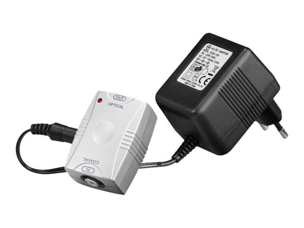 goobay - Koaksal/optisk digital ljudkonverterare Svart, Vit