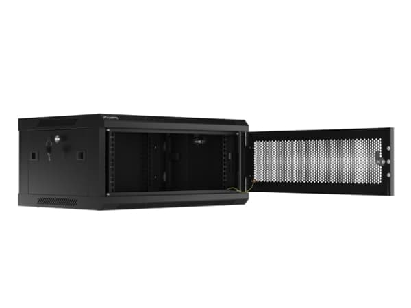 Lanberg - Rack skap - veggmonterbar - svart, RAL 9004 - 4U - 19"