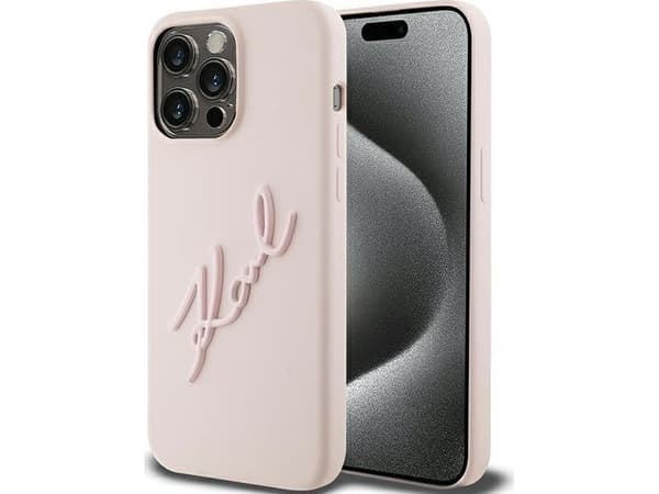 Karl Lagerfeld KLHCP15XSKSBMCP iPhone 15 Pro Max 6,7" rød/rosa hardcase Silikon Karl Script