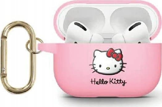 Sourcing Hello Kitty HKAP23DKHSP Airpods Pro 2 (2022/2023) cover pink/pink Silicone 3D Kitty Head