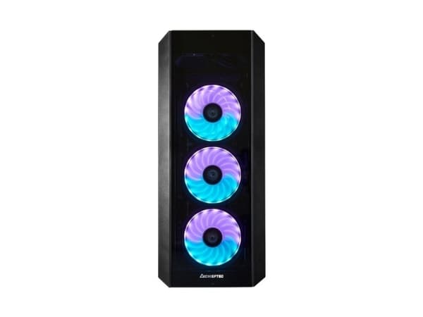 Chieftec SCORPION 3 - Tower - ATX - genomskinlig sidopanel (härdat glas) - ingen strömförsörjning (ATX) - svart - USB/ljud