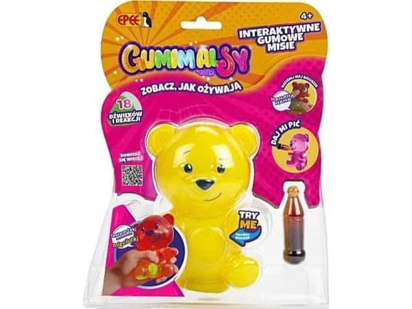 Epee Figurine gumimals interaktiv bolle gul