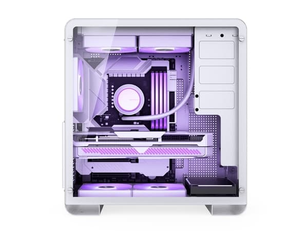 Jonsbo U4 PRO, Midi Tower, PC, Hvit, ATX, ITX, Mini-ATX, Stål, Herdet glass, Spilling