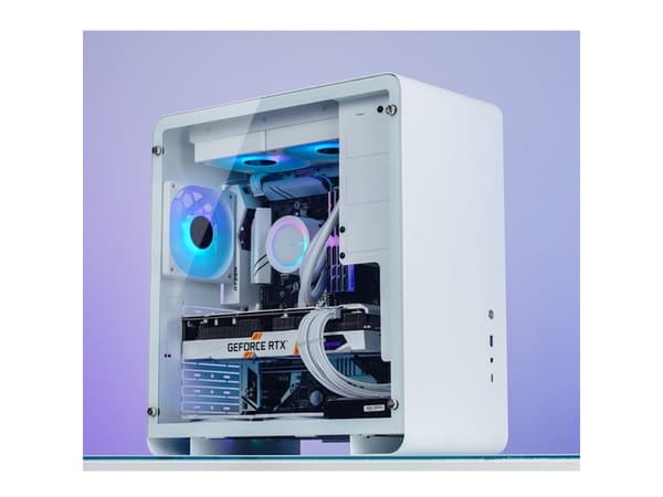 Jonsbo U4 PRO, Midi Tower, PC, Hvit, ATX, ITX, Mini-ATX, Stål, Herdet glass, Spilling