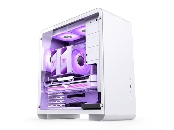 Jonsbo U4 PRO, Midi Tower, PC, Hvit, ATX, ITX, Mini-ATX, Stål, Herdet glass, Spilling