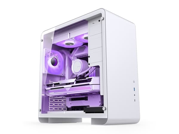 Jonsbo U4 PRO, Midi Tower, PC, Hvit, ATX, ITX, Mini-ATX, Stål, Herdet glass, Spilling
