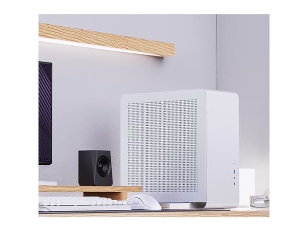 Jonsbo U4 PRO, Midi Tower, PC, Vit, ATX, ITX, Mini-ATX, Nät, Stål, Spela