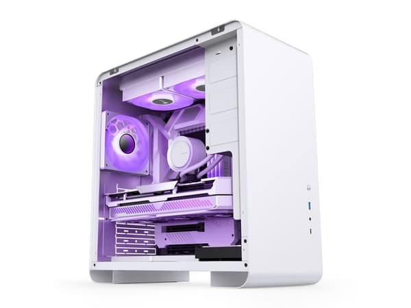 Jonsbo U4 PRO, Midi Tower, PC, Vit, ATX, ITX, Mini-ATX, Nät, Stål, Spela