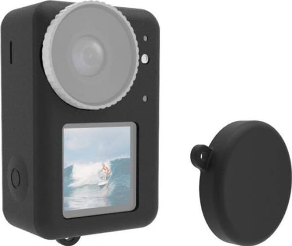 Puluz silikonetui til DJI Osmo Action 4/3 med linsedeksel (sort)