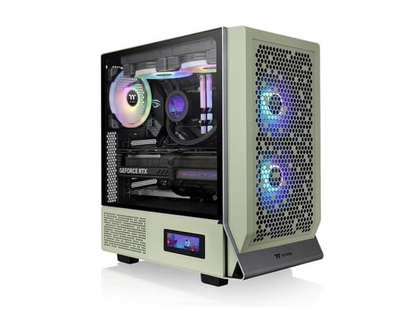 Thermaltake Ceres 300 TG ARGB - Mid tower - utvidet ATX (E-ATX) - sidepanel med vindu (herdet glass) - ingen strømforsyning (PS/2) - matcha-grønn - U
