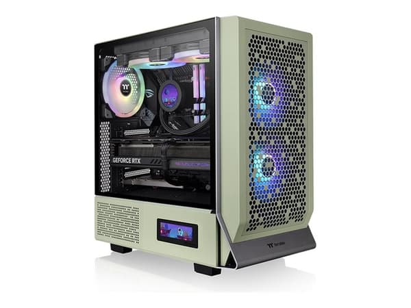 Thermaltake Ceres 300 TG ARGB - Mid tower - utvidet ATX (E-ATX) - sidepanel med vindu (herdet glass) - ingen strømforsyning (PS/2) - matcha-grønn - U
