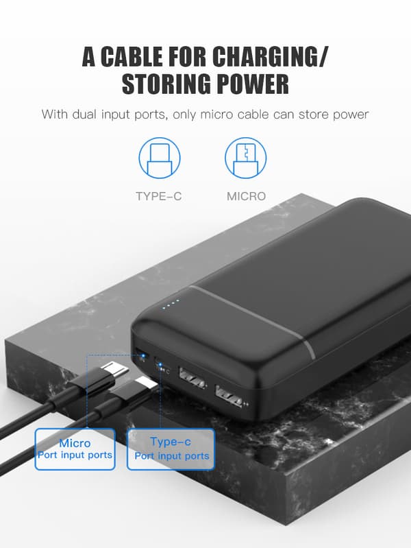 Platinet power bank 20000mAh PMPB20W706, black
