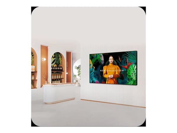 Samsung QM43C - 43" Diagonalklasse QMC Series LED-bakgrunnsbelyst LCD-skjerm - Crystal UHD - intelligent skilting - Tizen OS - 4K UHD (2160p) 3840 x Sort