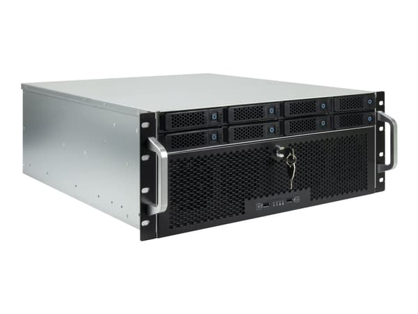 Inter-Tech IPC 4U-4708 - Storage case - utvidet ATX (E-ATX) - SATA - hot-swap - ingen strømforsyning (ATX / PS/2) - USB