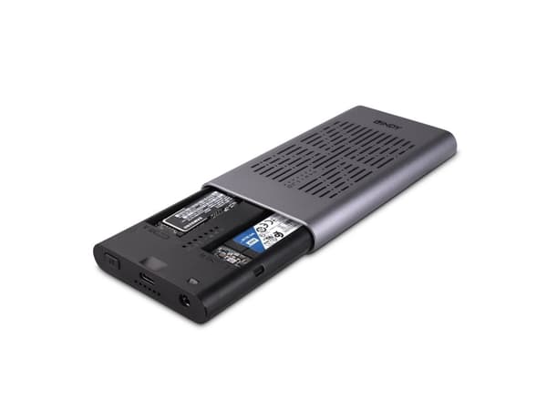 Lindy 43382, SSD-kabinett, M.2, M.2, PCI Express 3.0, USB-tilkobling, Sølv