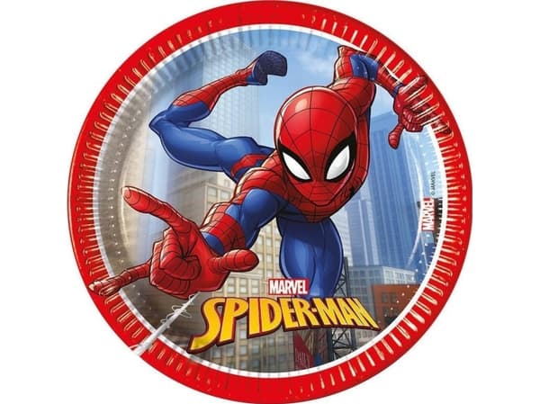 Spiderman paptallerkner, 20 cm