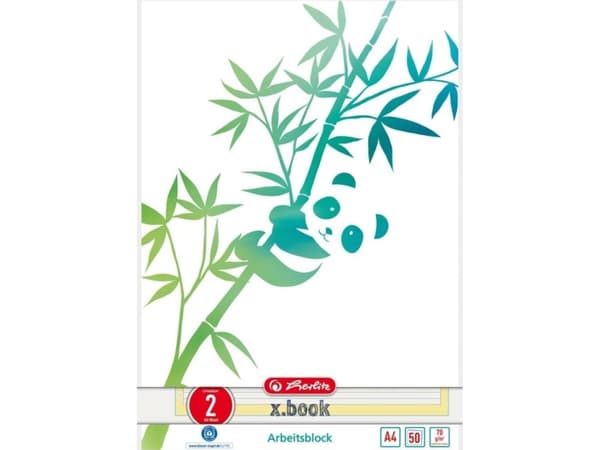 Herlitz GREENline, Bilde, Grønn, Hvit, A4, 50 ark, 70 g/m², Linjerte ark
