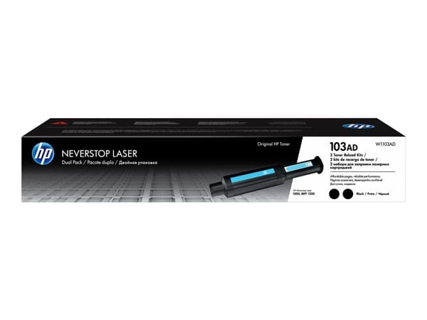 HP 103AD Reload Kit - 2-pack - svart - tonerpåfylling - for Neverstop Laser 1000a, 1000n, 1000w, MFP 1200a, MFP 1200n, MFP 1200nw, MFP 1200w
