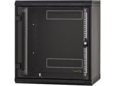Skåp TRITON TRITON 19" rack i ett stycke 9U/600mm, löstagbara sidoluckor, perforerad dörr, svart