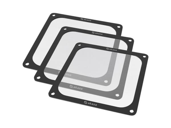 Akasa GRM14-M01-BKT3, Fläktfilter, Nylon, Plast, Svart, Metall, Magnetisk, 140 mm
