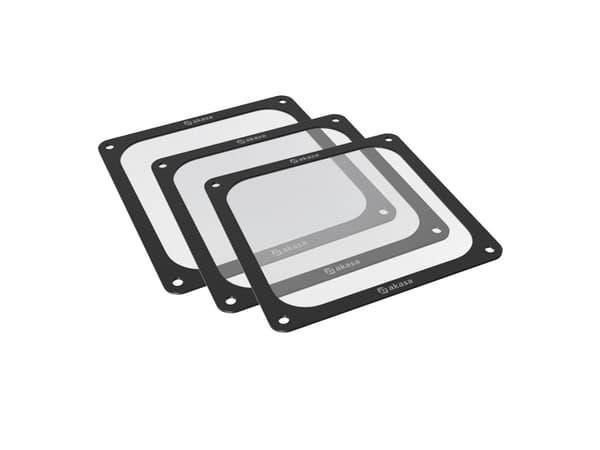 Akasa GRM14-M01-BKT3, Fläktfilter, Nylon, Plast, Svart, Metall, Magnetisk, 140 mm
