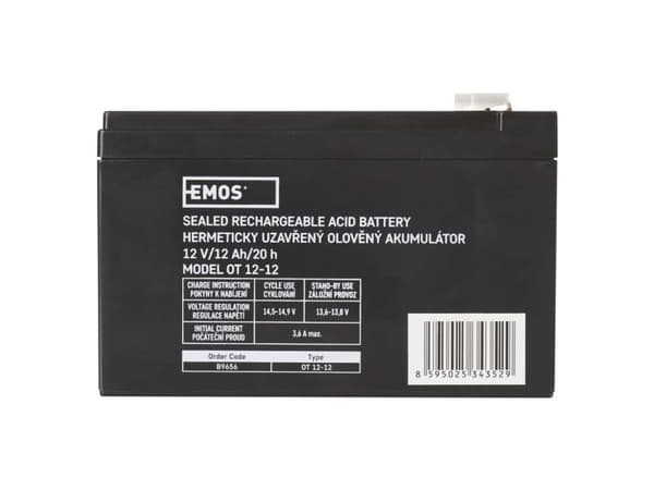 Emos 1201000850, Ladattava akku, Sealed Lead Acid (VRLA), 12 V, 1 kpl, 12000 mAh, 5 vuosi/vuosia