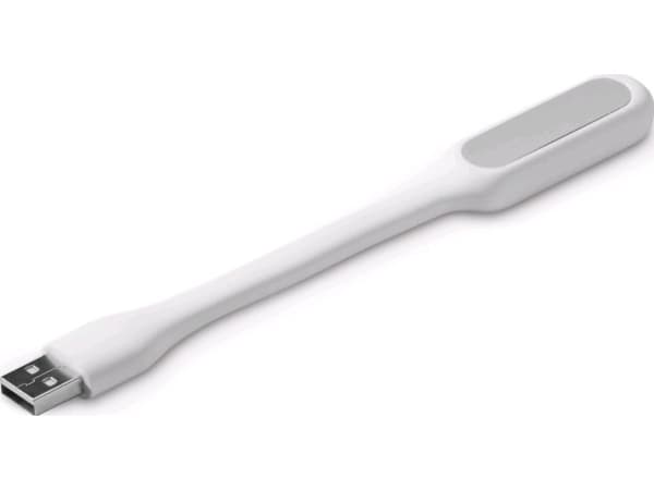 USB-lampa för bärbar dator C-TECH UNL-04, flexibel, vit