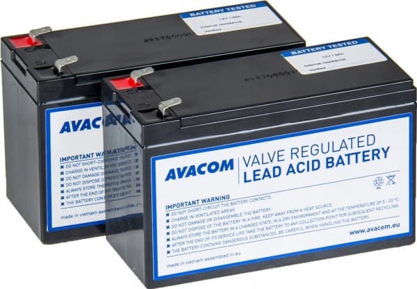 AVACOM AVA-RBP02-12090-KIT, Forseglet blysyre (VRLA), 2 stykker, Sort, 5,4 kg, 151 mm, 65 mm