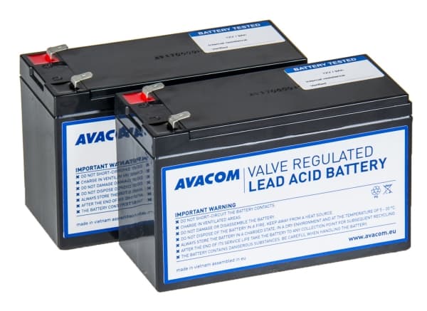AVACOM AVA-RBP02-12090-KIT, Forseglet blysyre (VRLA), 2 stykker, Sort, 5,4 kg, 151 mm, 65 mm