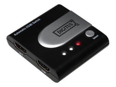 DIGITUS HDMI Automatic switch DS-44302 - Video-/ljudomkopplare - 2 x HDMI - skrivbordsmodell