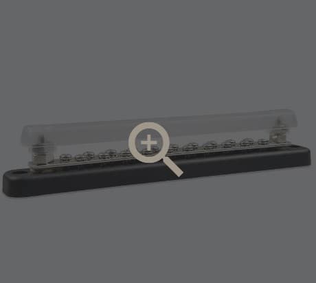 Victron Energy VBB115022020 Busbar 150A 2P with 20 screws +cover Samleskinne