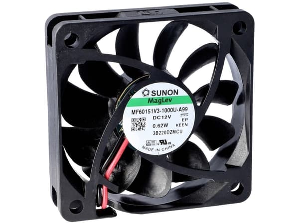 Sunon MF60151V3-1000U-A99 Aksial ventilator 12 V/DC 29.89 m³/h (L x B x H) 15 x 60 x 60 mm