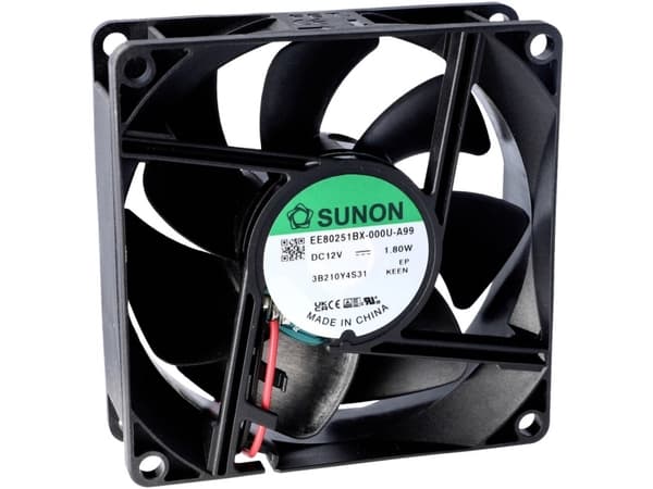 Sunon EF80251B3-1000U-A99 Aksial ventilator 12 V/DC 56.05 m³/h (L x B x H) 25 x 80 x 80 mm