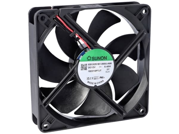 Sunon EEC0251B2-000U-A99 Aksial ventilator 12 V/DC 157.97 m³/h (L x B x H) 25 x 120 x 120 mm