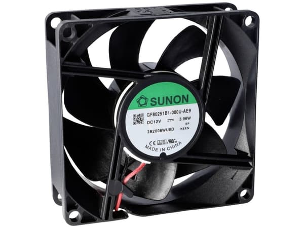 Sunon GE80252B3-000U-AE9 Aksial ventilator 24 V/DC 90,02 m³/h (L x B x H) 25 x 80 x 80 mm