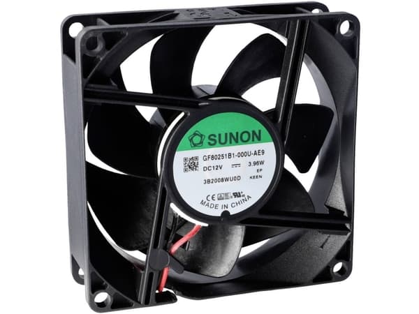 Sunon GF80251B1-000U-AE9 Aksial ventilator 12 V/DC 101.91 m³/h (L x B x H) 25 x 80 x 80 mm