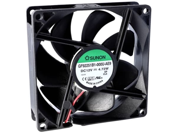 Sunon GF92251B2-000U-AE9 Aksial ventilator 12 V/DC 118.9 m³/h (L x B x H) 25 x 92 x 92 mm