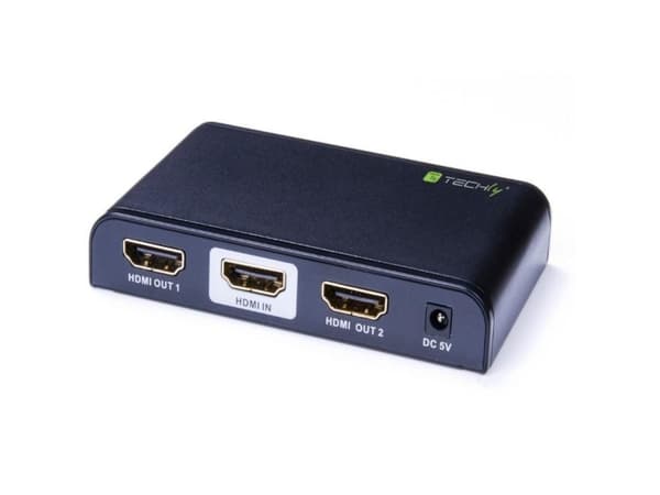 Techly IDATA HDMI2-4K2, HDMI, 2x HDMI, Svart, 600 MHz, 2160p, CE, FCC, RoHS