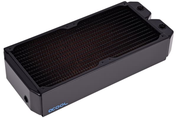Alphacool 14173, Kjøleribbe, Kopper, Stål, Sort, 124 mm, 277 mm, 60 mm