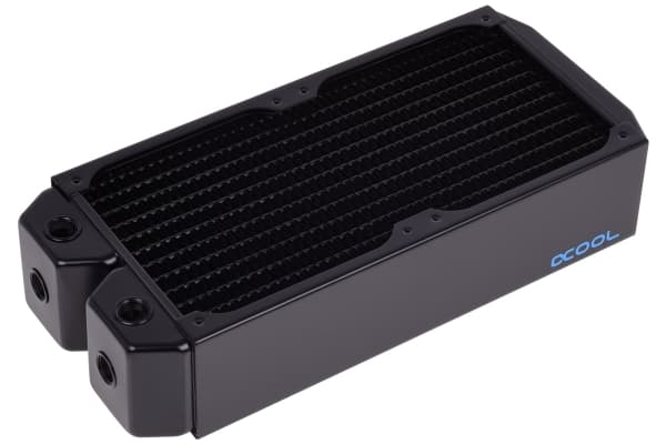 Alphacool 14173, Kjøleribbe, Kopper, Stål, Sort, 124 mm, 277 mm, 60 mm