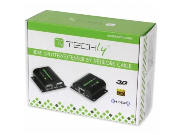 TECHly HDMI Extender with IR on Cat. 6 Cable - Sender og mottaker - video/lyd/infrarød-utvider - opp til 60 m