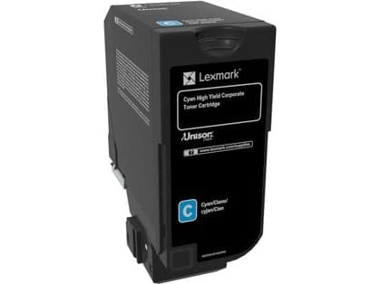 Lexmark - Høy ytelse - cyan - original - tonerpatron LCCP, Lexmark Corporate - for Lexmark CS725de, CS725dte