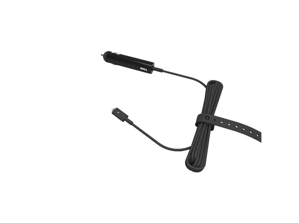 Dell - Strömadapter - bil / flygplan - 65 Watt - för Latitude 54XX, 55XX, 73XX, 73XX 2-in-1, 7410 2-in-1, 74XX, 7520; Precision 3560 Svart