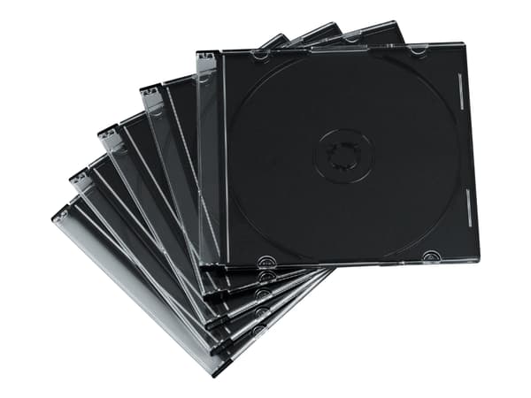 Hama - Tynn CD-oppbevaringseske - kapasitet: 1 CD - svart, gjennomsiktig (en pakke 100)