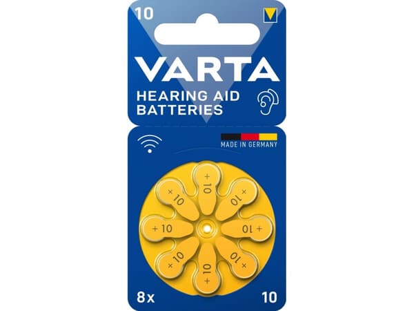 Varta 4043752393729, Engangsbatteri, Zink-luft, 1,45 V, 8 stykker, Hg (kvikksølv), 0 - 45 °C