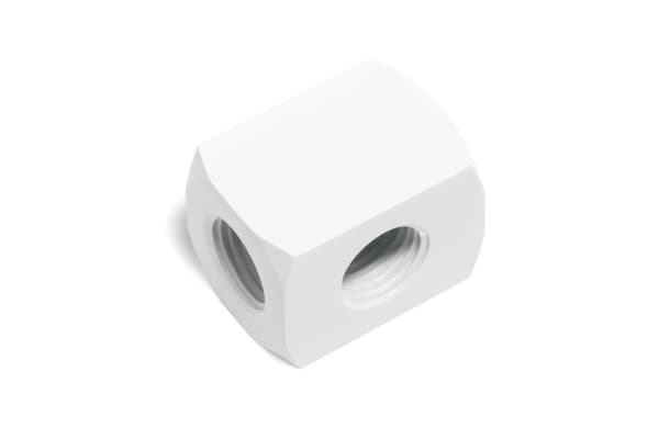 Alphacool 17629, Vattenblock, mässing, Vit, 1/4", 22 mm, 30 mm