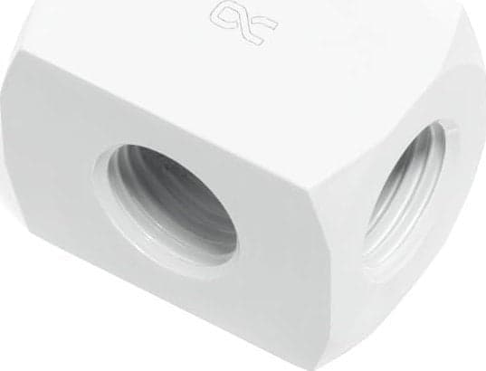Alphacool 17629, Vattenblock, mässing, Vit, 1/4", 22 mm, 30 mm